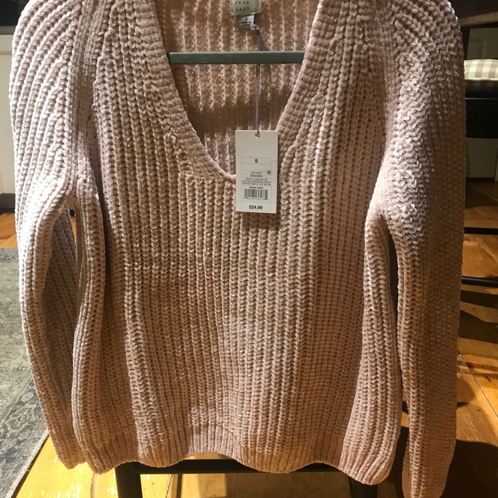 New day chenille sweater NWT target small blush